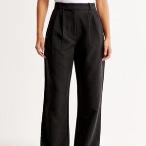 Abercrombie Curve Love A&F Sloane Tailored Wide Leg Pant